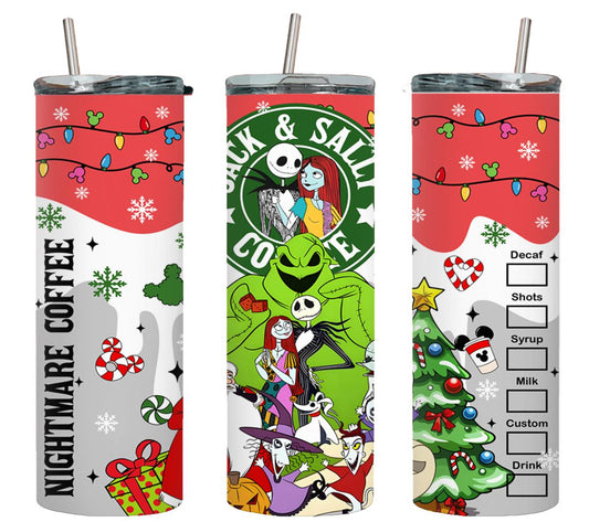 Skull Guy in Christmas - tumbler