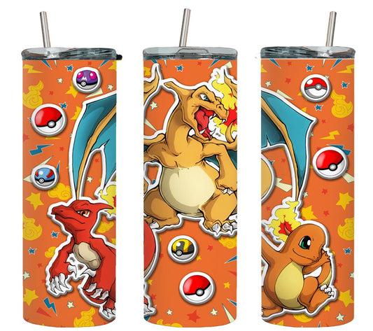 Charmander, Charmeleon, Charizard-8055 - tumbler