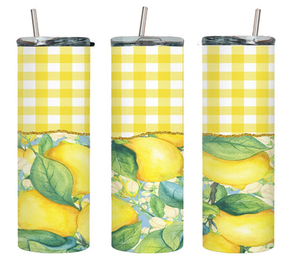 Lemons Plaid-10588 - tumbler