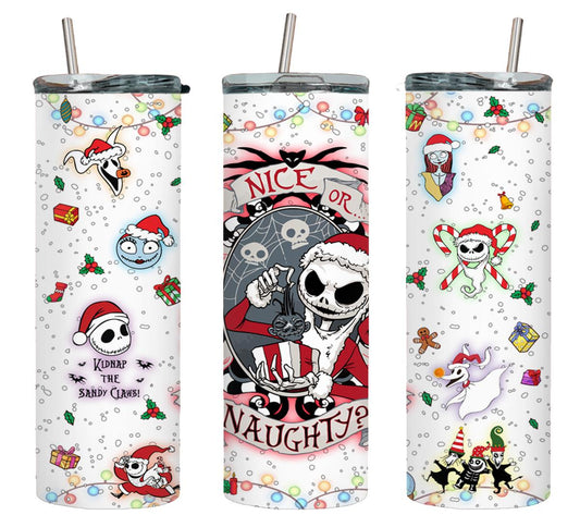 Skull Guy in Christmas - tumbler