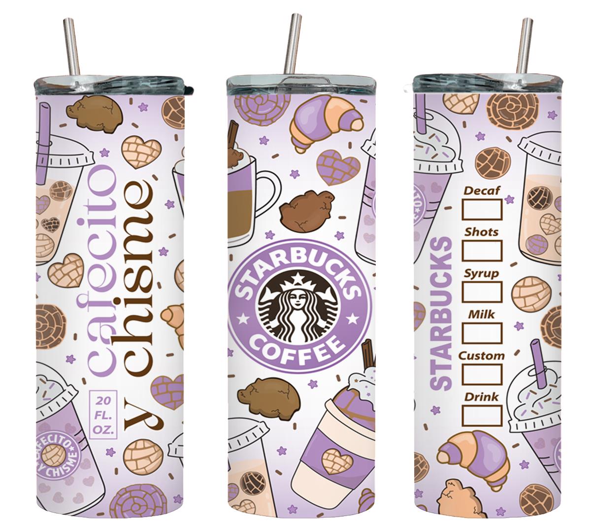 Cafecito y Chisme Purple-8475 - tumbler