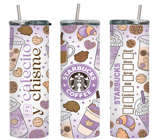 Cafecito y Chisme Purple-8475 - tumbler
