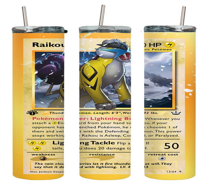 Pokemon Raikou Card-8047 - tumbler