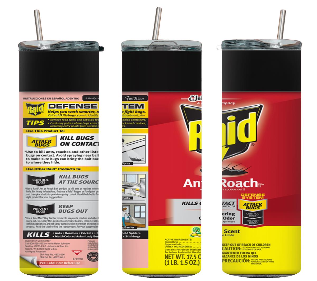 Raid Lemon Ants and Roach - tumbler