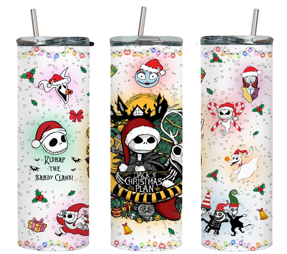Skull Guy in Christmas - tumbler
