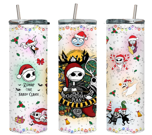 Skull Guy in Christmas - tumbler