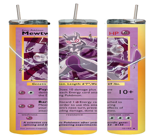 Pokemon Mewtwo Card-8044 - tumbler