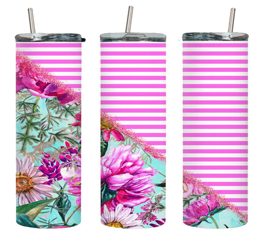 Flower Split Sky Pink-10578 - tumbler