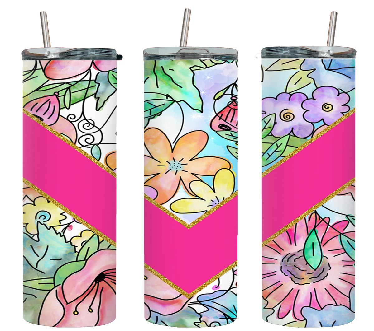 Flower Vee Split-10582 - tumbler