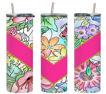 Flower Vee Split-10582 - tumbler