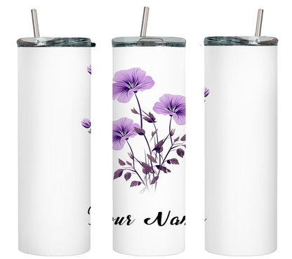 Personalized Birthday February Violet-8246 - tumbler