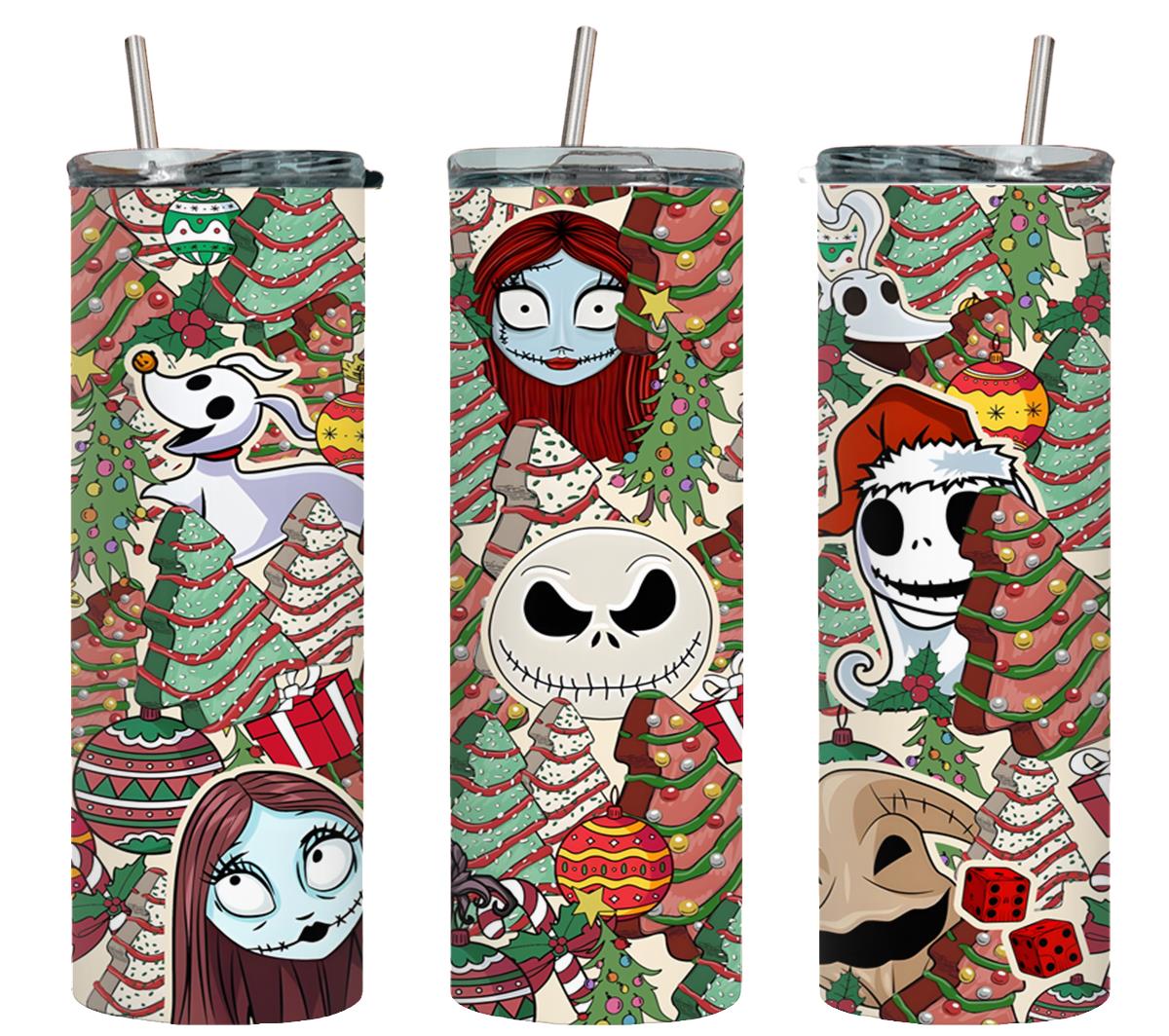 Skull Guy in Christmas - tumbler