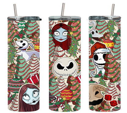 Skull Guy in Christmas - tumbler