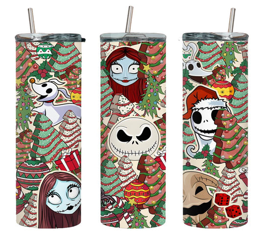 Skull Guy in Christmas - tumbler