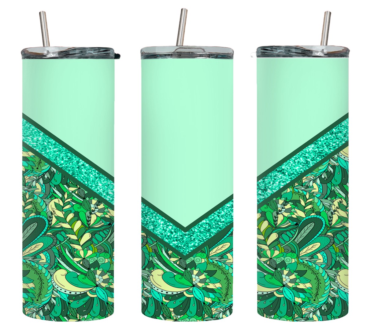 Abstract Flower Green-10554 - tumbler