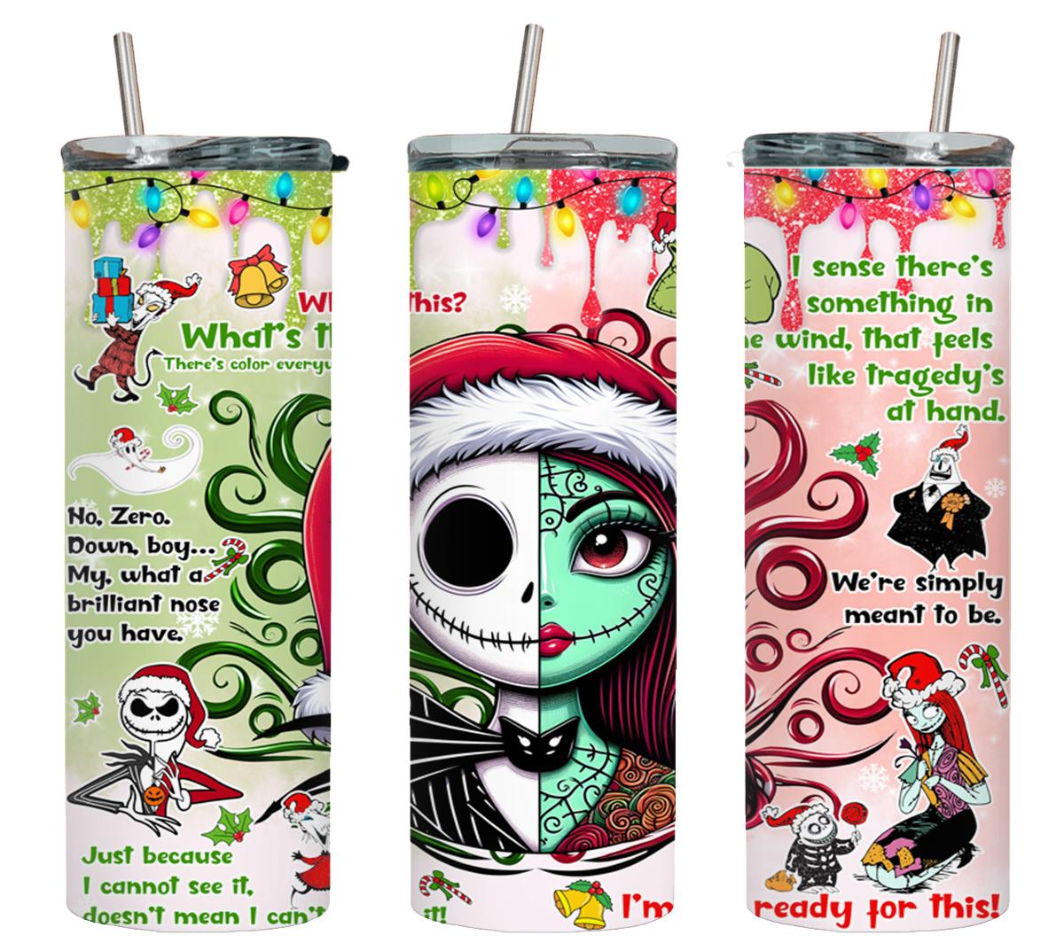 Skull Guy in Christmas - tumbler