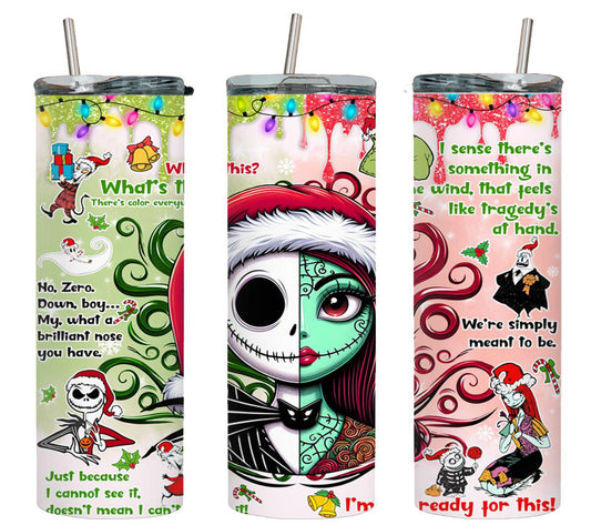 Skull Guy in Christmas - tumbler