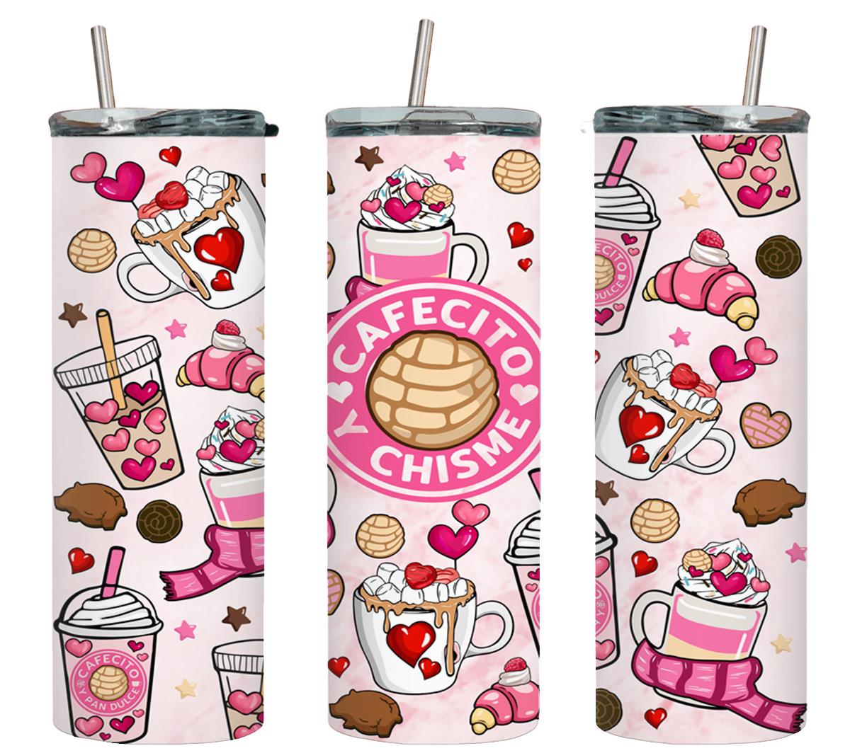 Pink Valentines Cafecito y Chisme-8472 - tumbler