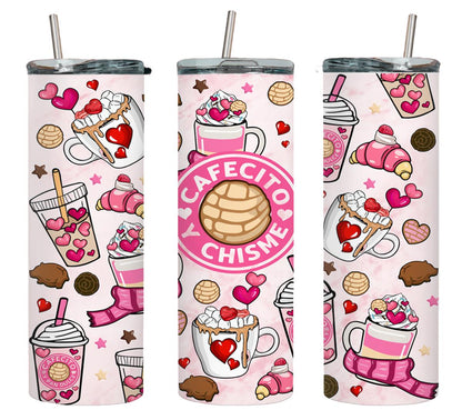 Pink Valentines Cafecito y Chisme-8472 - tumbler