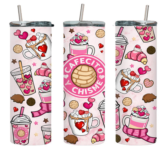 Pink Valentines Cafecito y Chisme-8472 - tumbler