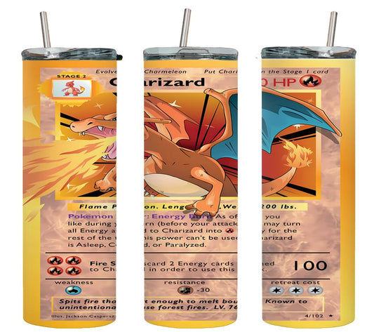 Pokemon Charizard Card-8038 - tumbler