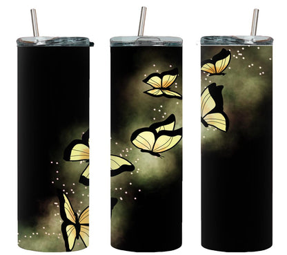 Butterfly Glow Yellow-8335 - tumbler