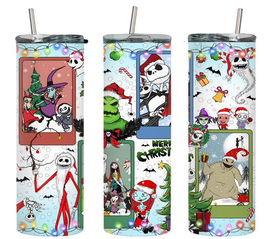 Skull Guy in Christmas - tumbler