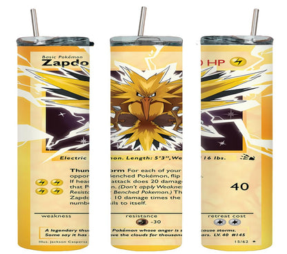 Pokemon Zapdos Card-8051 - tumbler