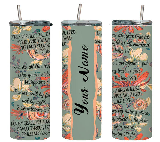 Personalized Christian Affirmations - tumbler