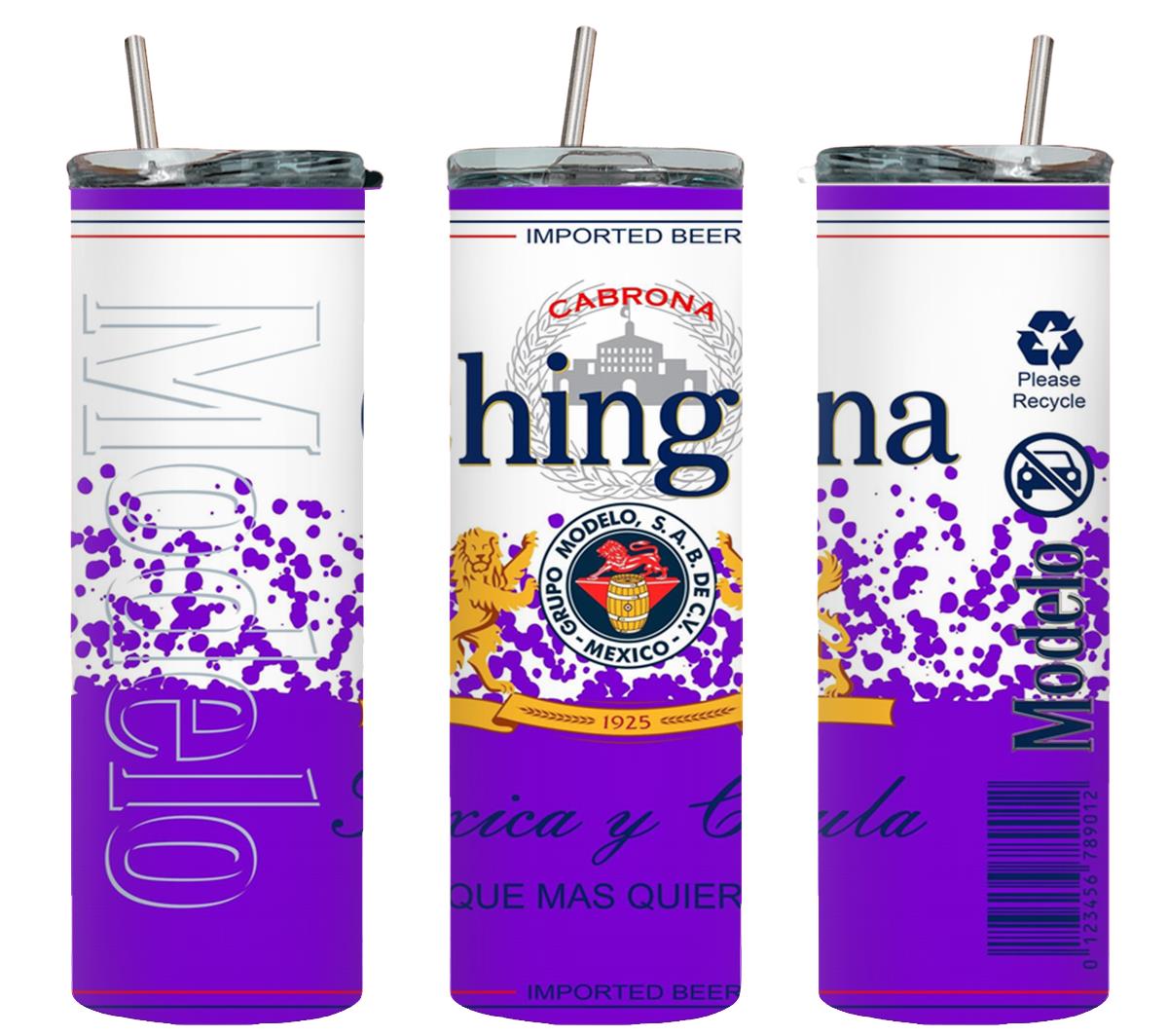 Chingona Toxica y Chula Purple-8486 - tumbler