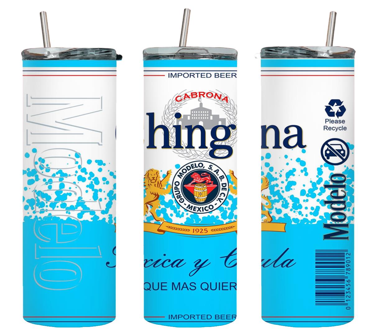 Chingona Toxica y Chula Blue-8484 - tumbler