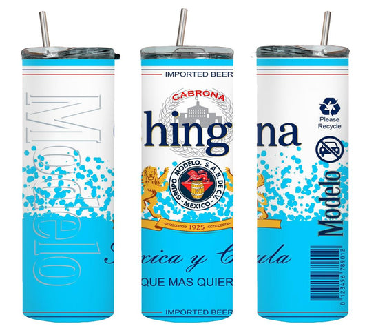 Chingona Toxica y Chula Blue-8484 - tumbler