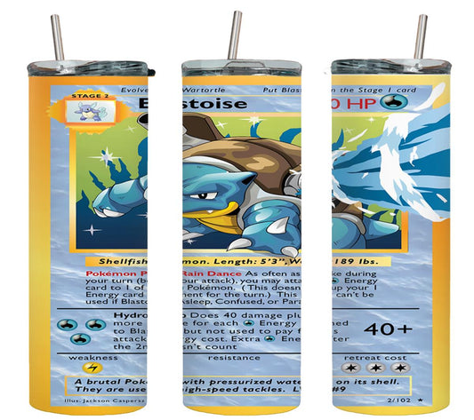 Pokemon Blastoise Card-8037 - tumbler