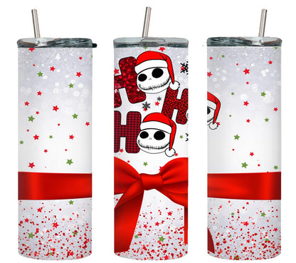 Skull Guy in Christmas - tumbler