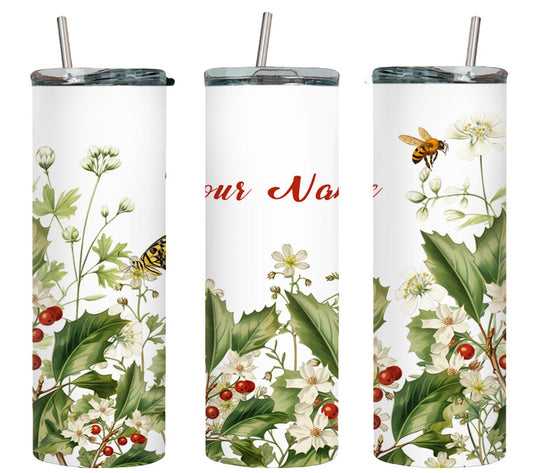 Personalized Birthday December Holly - tumbler