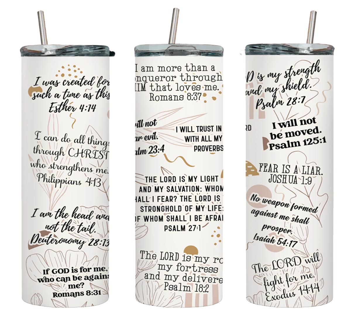 Christian Bible Verse Affirmations-8546 - tumbler