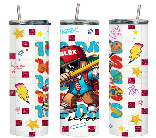 100 Days of School - tumbler