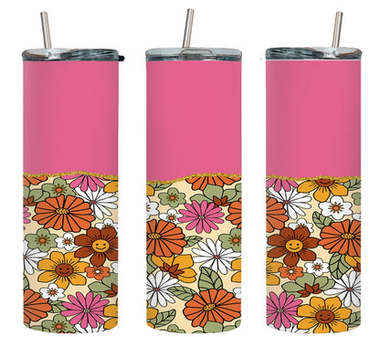 Rerto Pink Flowers-10603 - tumbler