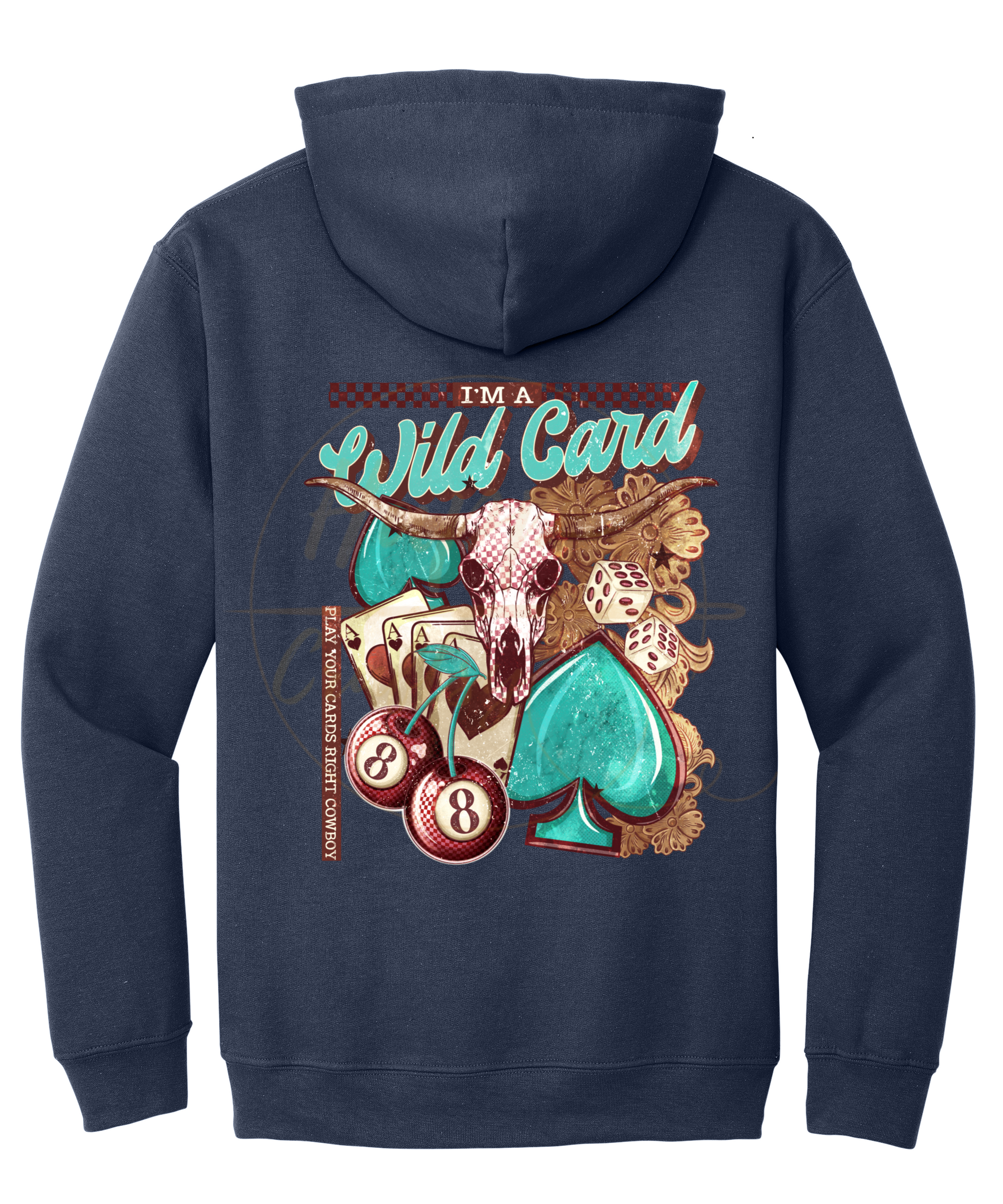 Wild Card-345 Hoodie - 345-S-Navy, 345-M-Navy, 345-L-Navy, 345-XL-Navy, 345-2XL-Navy, 345-3XL-Navy