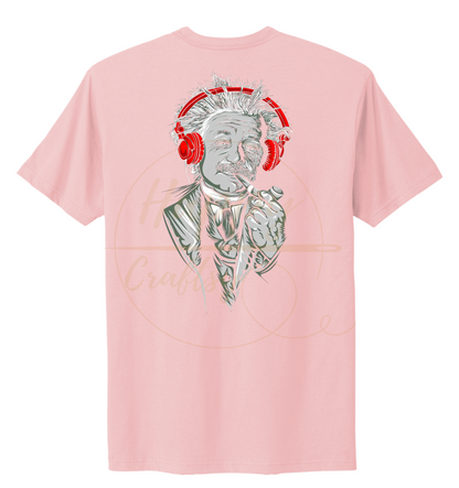 EINSTEIN, THINK. CREATE .RESIST-355 T-shirt - 355-S-Light Pink, 355-M-Light Pink, 355-L-Light Pink, 355-XL-Light Pink, 355-2XL-Light Pink, 355-3XL-Light Pink