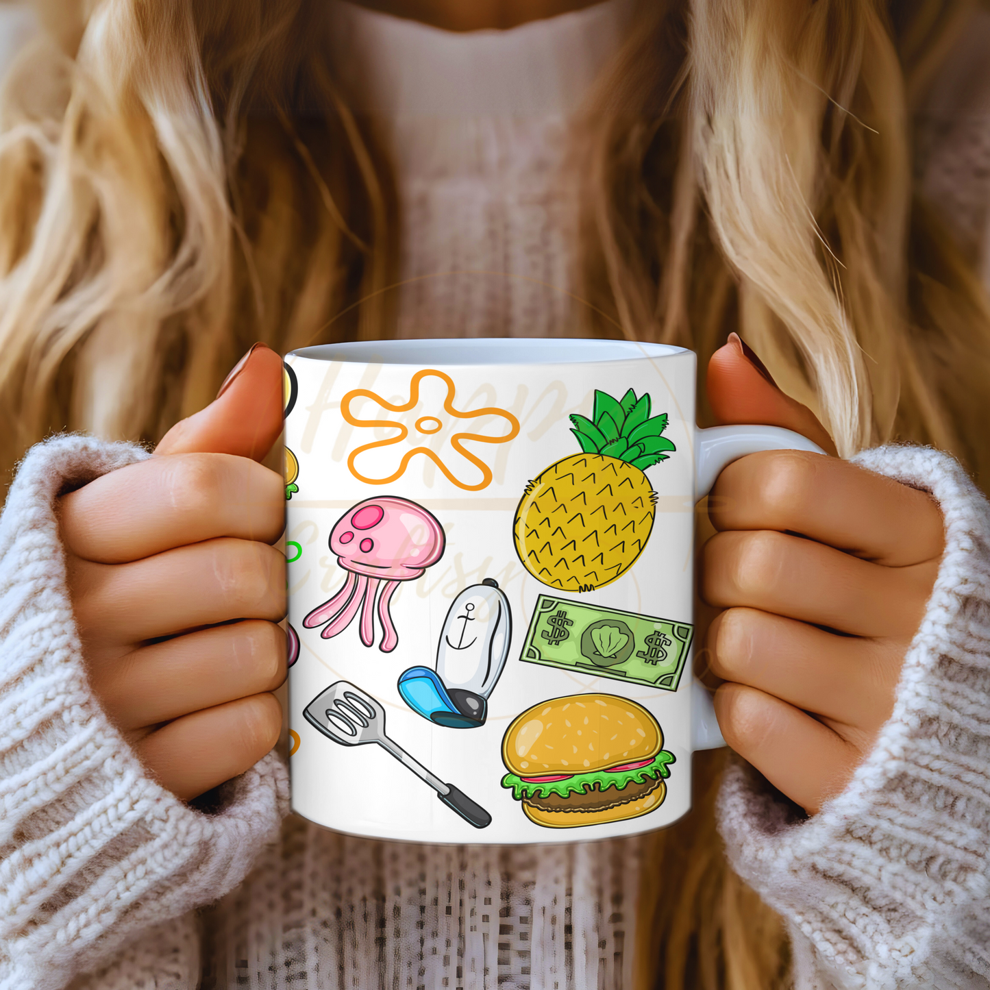Undersea Fun Vibes-557 Mugs - 557-11OZ-Pink