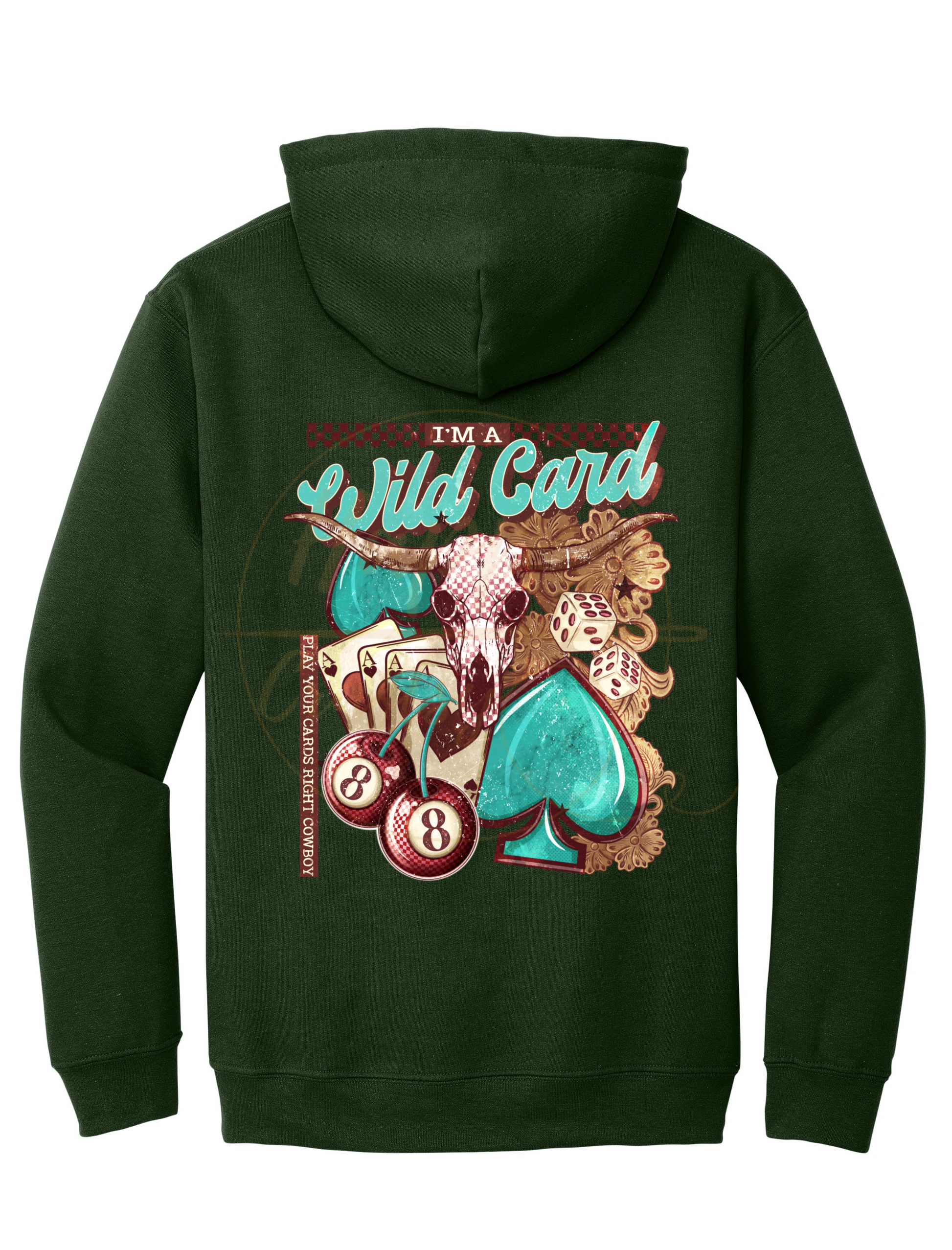 Wild Card-345 Hoodie - 345-S-Forest Green, 345-M-Forest Green, 345-L-Forest Green, 345-XL-Forest Green, 345-2XL-Forest Green, 345-3XL-Forest Green