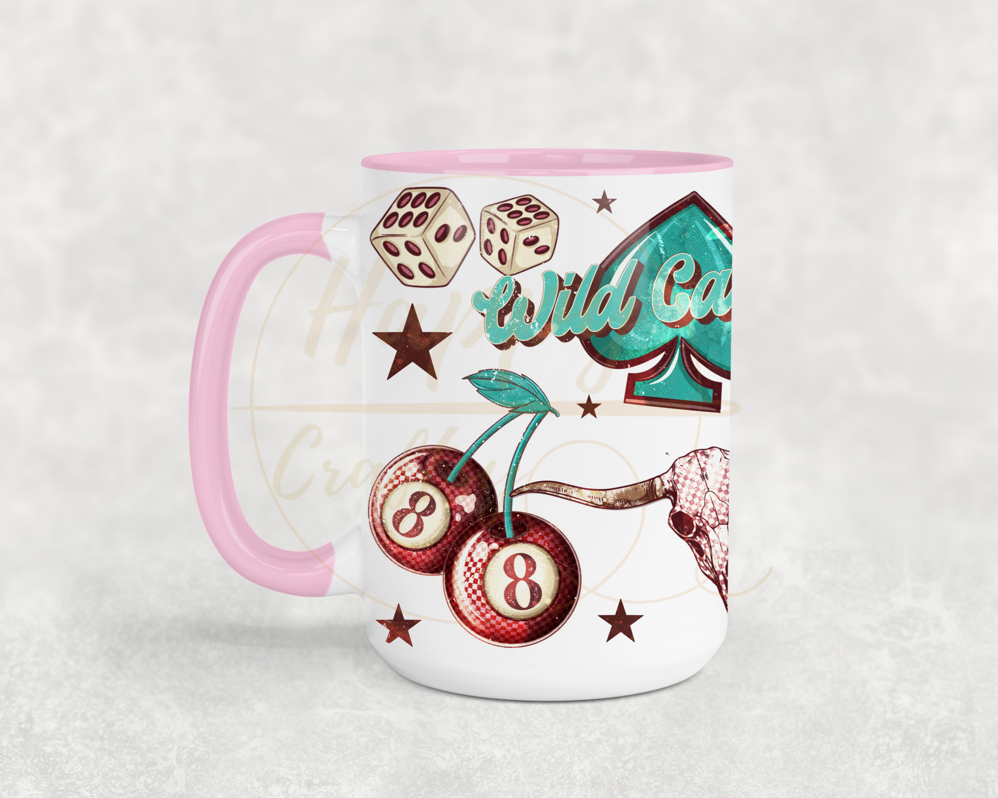 Wild Card-345 Mugs - 345-15OZ-Pink