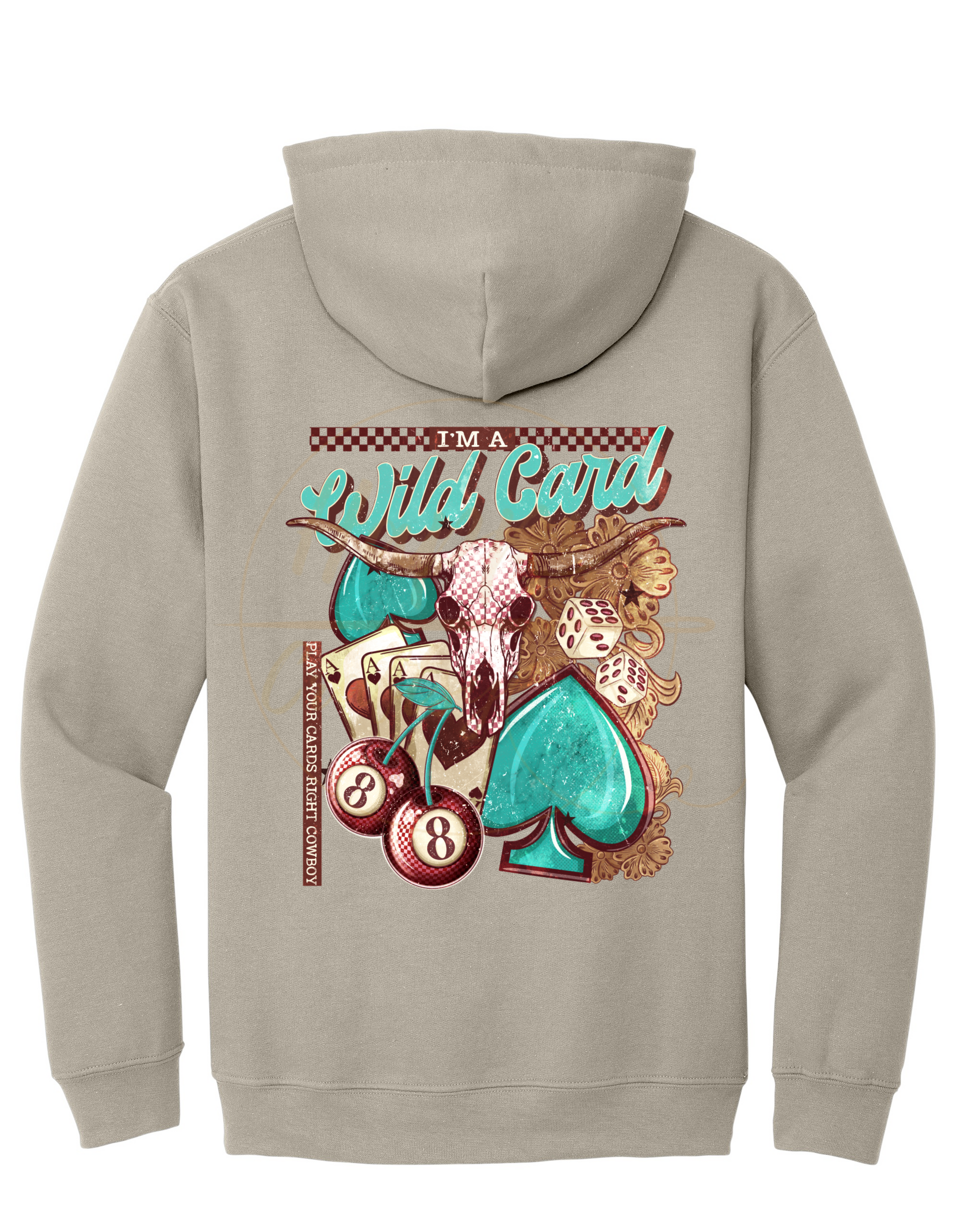 Wild Card-345 Hoodie - 345-S-Sand, 345-M-Sand, 345-L-Sand, 345-XL-Sand, 345-2XL-Sand, 345-3XL-Sand