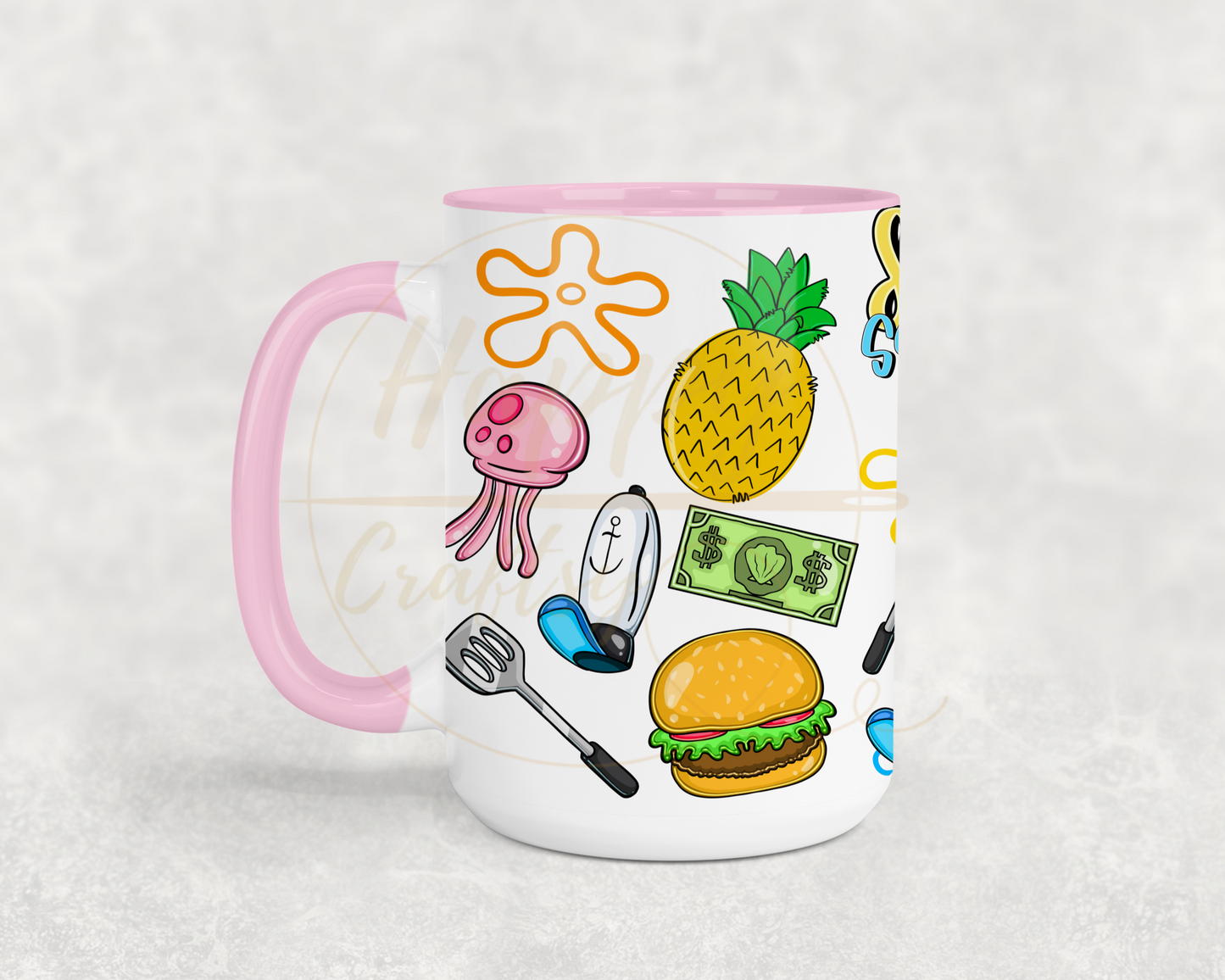 Undersea Fun Vibes-557 Mugs - 557-15OZ-Pink