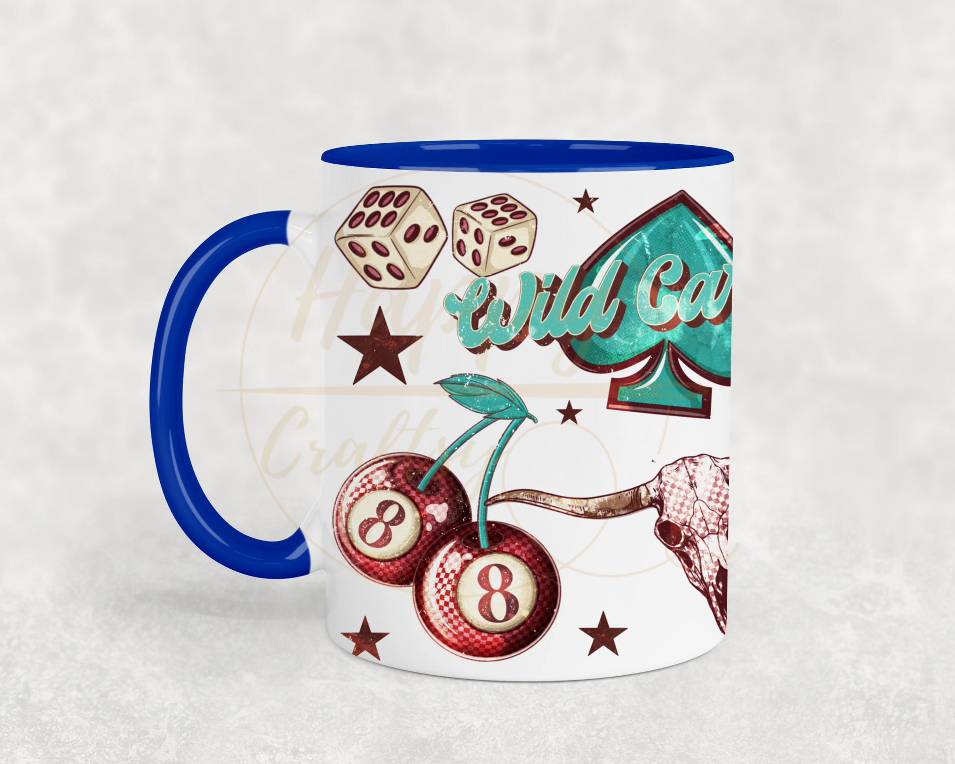 Wild Card-345 Mugs - 345-11OZ-Dark Blue