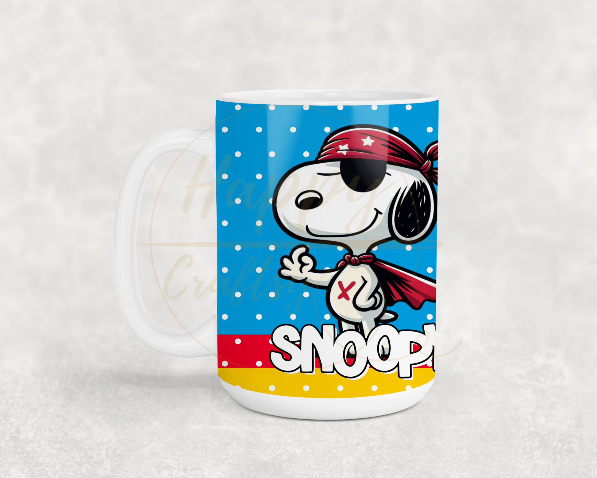 Retro Pirate Super Hero-487 Mugs - 487-15OZ-White