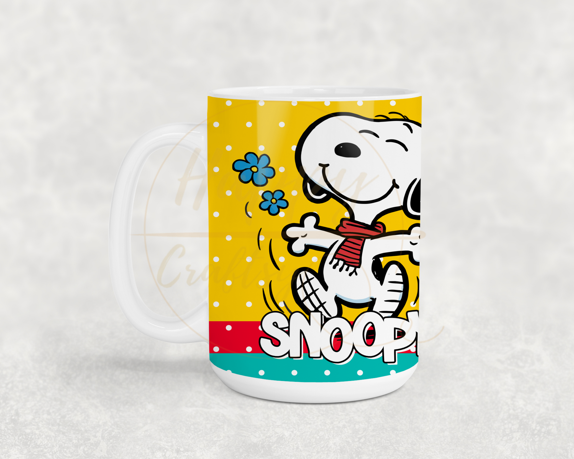 Joyful Dot Pattern Escape-491 Mugs - 491-15OZ-White