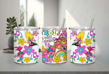 Colorful Flower Party Crew-539 Tumbler - 539-10OZ-White