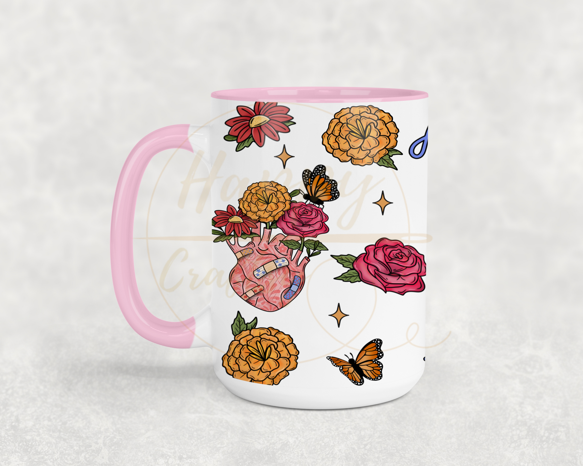 Aguanta Corazon-504 Mugs - 504-15OZ-Pink